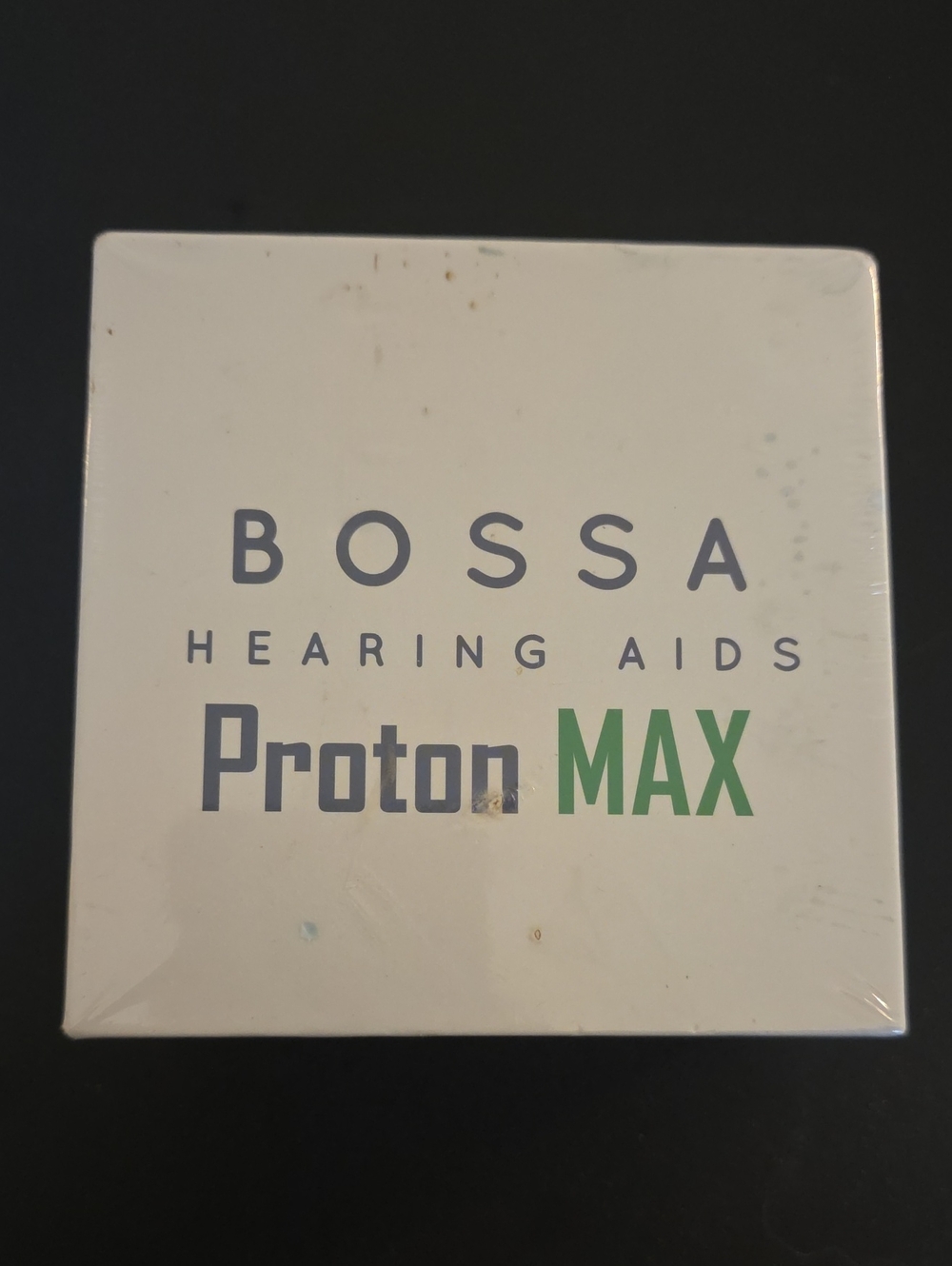 Boss Proton MAX Hearing Aids — White and Green New In Sealed Box